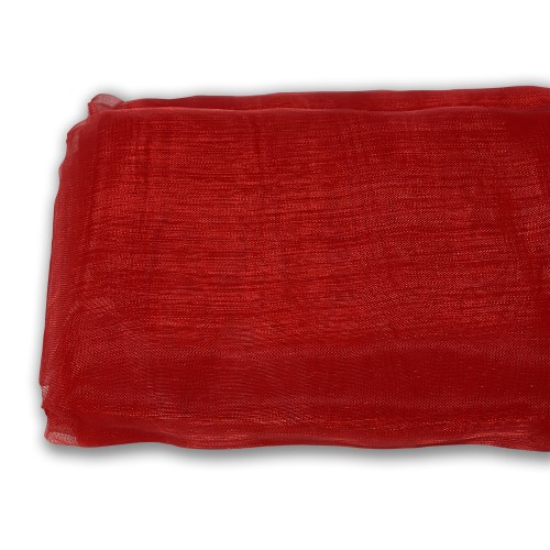 Red organza fabric